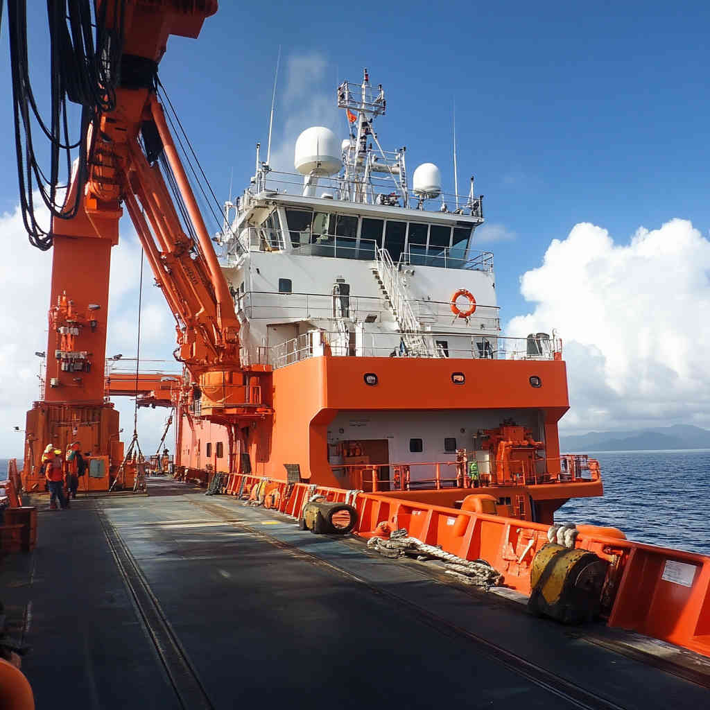 Offshore vessel utilizing stainless steel H-beams