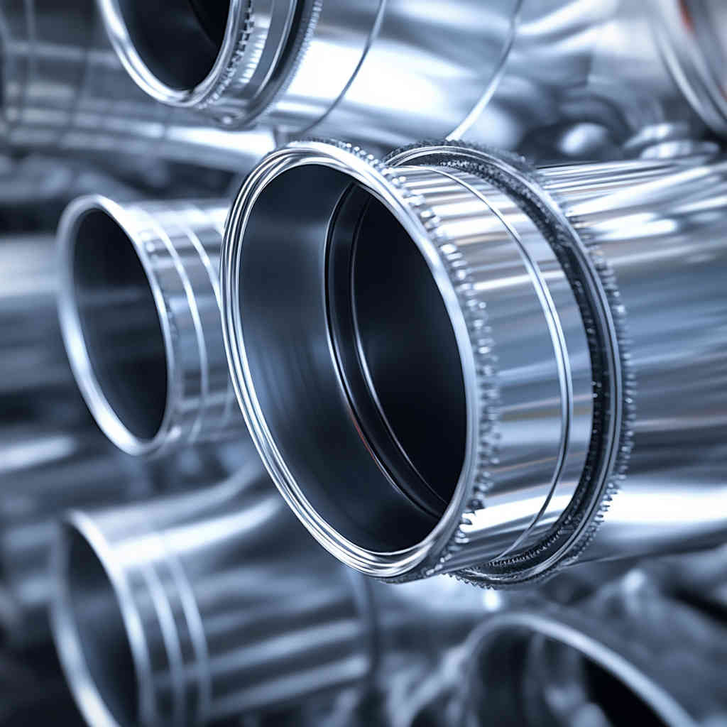 Stainless steel pipes in aerospace engine components