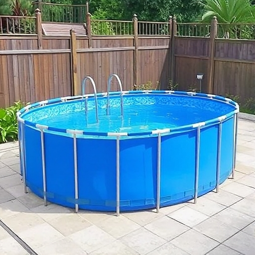 runder oberirdischer Pool