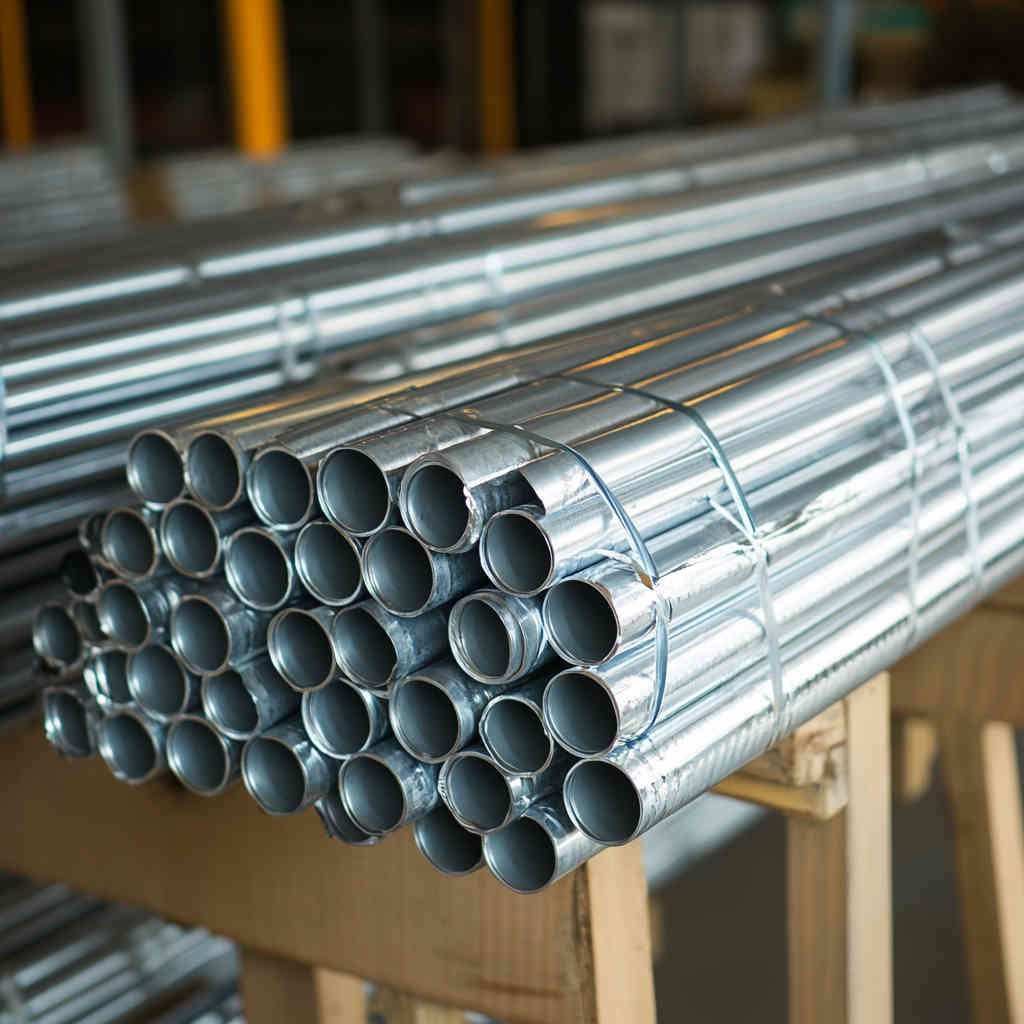 Packaging of galvanized steel pipes