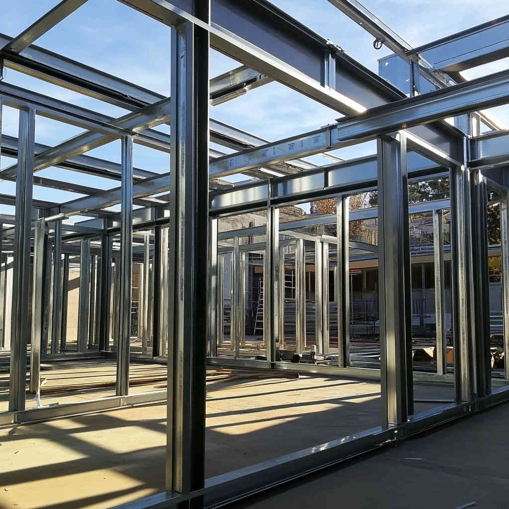 Steel Frame Fabrication with Galvanized Steel Bars