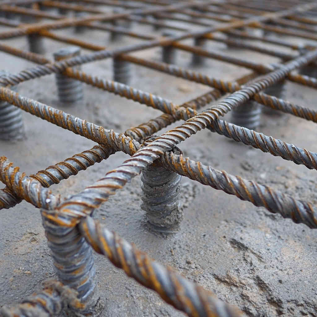 Concrete Reinforcement with Galvanized Steel Bars